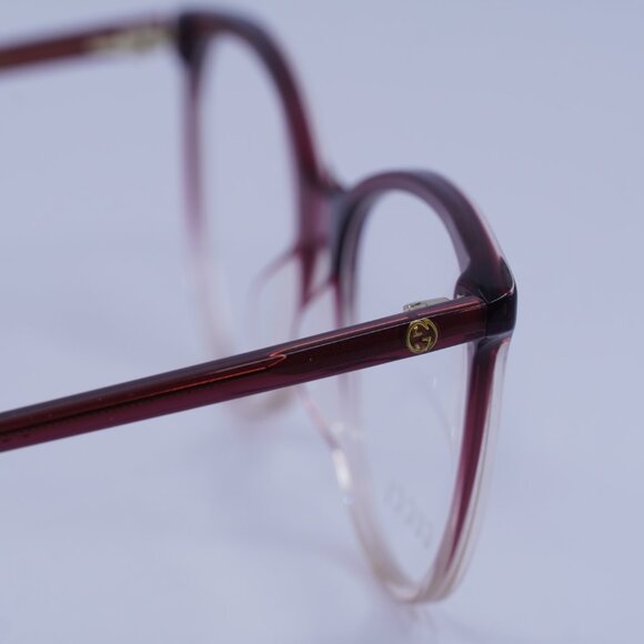 Gucci GG0550O 007 Eyeglasses Burgundy Gradient 53mm Cat Eye Frame - Picture 10 of 12